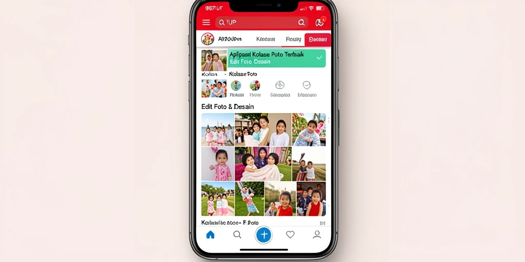 Tampilan antarmuka aplikasi 987UP untuk kolase foto yang menarik dan user-friendly.