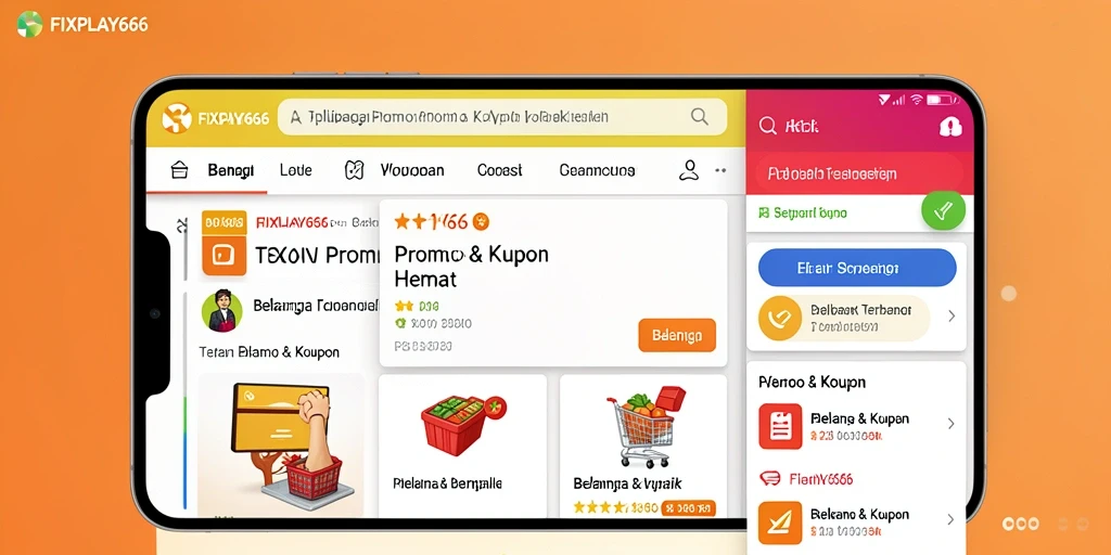 Tampilan antarmuka FIXPLAY666 menampilkan daftar promo & kupon terkini.
