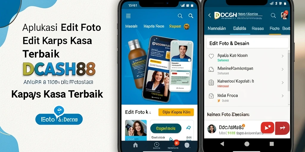 Antarmuka menarik dari IDCASH88 saat mengedit foto kertas kaca.