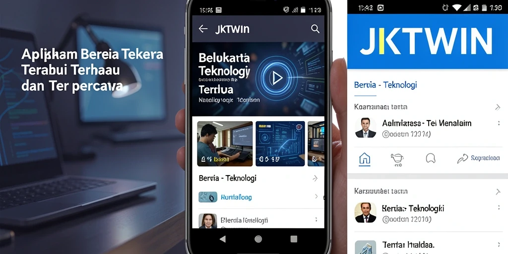 Tampilan antarmuka aplikasi JKTWIN yang user-friendly.