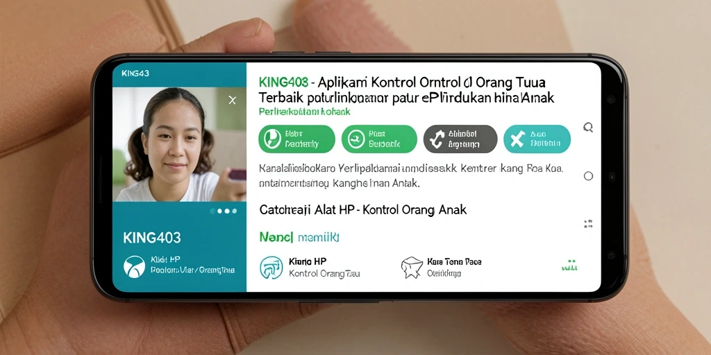 Tampilan antarmuka aplikasi KING403 yang sederhana dan fungsional.